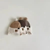 Baby hats for autumn and winter, little bear knitted cute ear-protecting woolen hats for boys, winter for boys and girls, warm grey Specification image